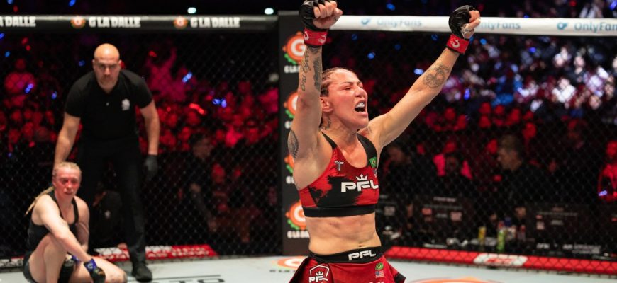 PFL Lyon video: Cris Cyborg submits Sara Collins to win featherweight title, suggests Dakota Ditcheva superfight next