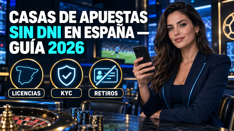 Casas de apuestas sin DNI - comparativa 2026